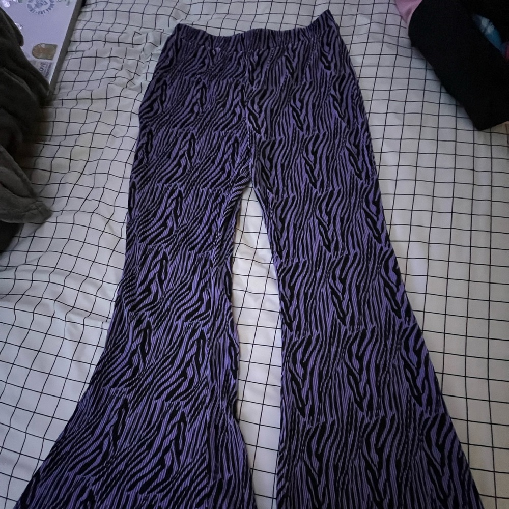 Nasty Gal Purple Zebra Pants